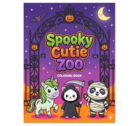 Spooky Cutie Zoo: A Kawaii Halloween Coloring Book for Kids, Teens & Adults | Featuring 50 Adorable Zombie Animals, Monster Food, and Creepy Cute Creatures with Thick Bold Lines.
