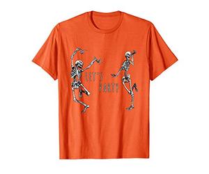 Spooky Dancing Skeletons Macabre Skeleton Vintage Halloween T-Shirt
