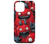 Spooky drôle Halloween Red Monster Droodle Art Horror Design Coque pour iPhone 12 Pro Max
