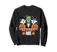 Spooky Dude Chemise Frankenstein Ghost Pumpkin Halloween Sweatshirt