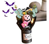 - Spooky Flower Arrangement, Gothic Floral Decor | of Dried Flowers and Black Roses, Creepy Gothic Flowers, Party Table Centerpiece, Witchy Flor