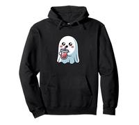 Spooky Ghost Boba Tea Lover Halloween Creature Monster Sweat à Capuche