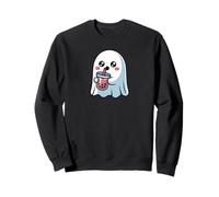 Spooky Ghost Boba Tea Lover Halloween Creature Monster Sweatshirt