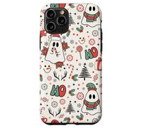 Spooky Ghost Cute Christmas Ho Ho Merry Holiday Retro Pastel Coque pour iPhone 11 Pro