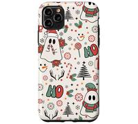 Spooky Ghost Cute Christmas Ho Ho Merry Holiday Retro Pastel Coque pour iPhone 11 Pro Max