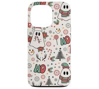 Spooky Ghost Cute Christmas Ho Ho Merry Holiday Retro Pastel Coque pour iPhone 13 Pro