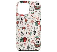 Spooky Ghost Cute Christmas Ho Ho Merry Holiday Retro Pastel Coque pour iPhone 13 Pro Max