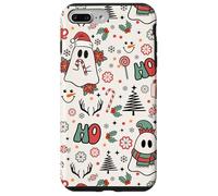 Spooky Ghost Cute Christmas Ho Ho Merry Holiday Retro Pastel Coque pour iPhone 7 Plus/8 Plus
