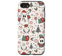 Spooky Ghost Cute Christmas Ho Ho Merry Holiday Retro Pastel Coque pour iPhone SE (2020) / 7/8