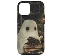 Spooky Ghost Reading Holiday Christmas Tree Coque pour iPhone 12/12 Pro