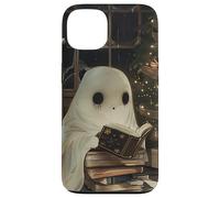 Spooky Ghost Reading Holiday Christmas Tree Coque pour iPhone 13
