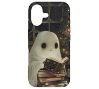 Spooky Ghost Reading Holiday Christmas Tree Coque pour iPhone 17
