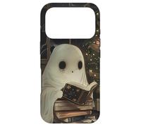 Spooky Ghost Reading Holiday Christmas Tree Coque pour iPhone 17 Pro