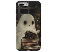 Spooky Ghost Reading Holiday Christmas Tree Coque pour iPhone 7 Plus/8 Plus