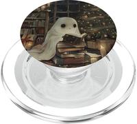 Spooky Ghost Reading Holiday Christmas Tree PopSockets PopGrip pour MagSafe