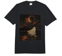 Spooky Ghost Skateboarding Eclipse Hotel Halloween Comfort Colors Adult Heavyweight T-Shirt