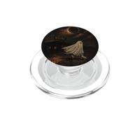 Spooky Ghost Skateboarding Eclipse Hotel Halloween PopSockets PopGrip pour MagSafe