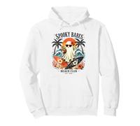 Spooky Girls Beach Crew Ghost Halloween Retro Summerween Sweat à Capuche