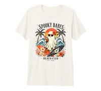 Spooky Girls Beach Crew Ghost Halloween Retro Summerween T-Shirt Haut de Gamme