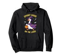 Spooky Goose on The Loose Funny Witch Pumpkin Halloween Sweat à Capuche