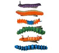 Spooky Hair Clips, 6-Piece Caterpillar Barrettes, Halloween Accessory