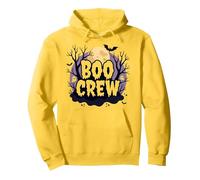 Spooky Halloween Boo Crew Ghostly Moon Party Sweat à Capuche, Unisexe pour Adultes, Citron, S