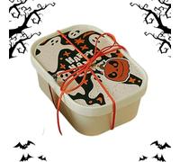 Spooky Halloween Candles - 6.81 Inches Pumpkin Ghost Skull Tombstone Aromatherapy Candle for Holiday Ambiance, Fragrant Gothic with Decorative Design, Table Centerpiece for Party Bedroom Home