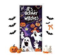 Spooky Halloween Entrance Door Hanging Decoration Fabric Backdrop