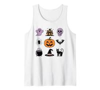 Spooky Halloween Icons Fun Party Costume Kids Men Women Débardeur