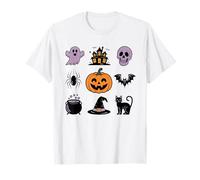 Spooky Halloween Icons Fun Party Costume Kids Men Women T-Shirt