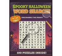 Spooky Halloween Word Search Puzzle Book for Adults: Unscramble the Fright, 100 Puzzles inside!