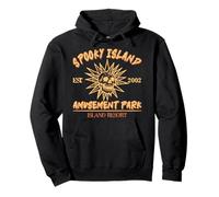Spooky Island Amusement Park Island Resort Halloween Crâne Sweat à Capuche