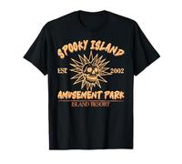 Spooky Island Est 2002 Parc d'attractions Skull Halloween Funny T-Shirt