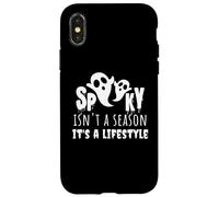 Spooky Isn't A Season It's a Lifestyle Fantôme Amusant Halloween Coque pour iPhone X/XS