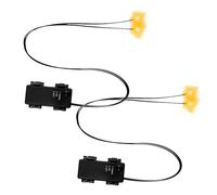 Spooky LED Glowing Yellow Eyes - Props with Timer, 2-Pack LED Glowing Eyes with Timer for Skulls, Pumpkins & Tombstones | Halloween Decorations for Indoor Outdoor Props, Skeletons & Maskss
