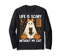 Spooky Life is Scary Without My Cat Manche Longue