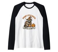 Spooky Little Rascal Halloween Raton Laveur Manche Raglan