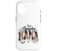 Spooky Mama Leopard Print Ghost Halloween Design Coque pour iPhone 16