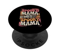 Spooky Mama Retro Halloween Oeuvre d'art pour Mamans PopSockets PopGrip Adhésif
