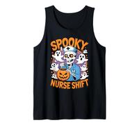 Spooky Nurse Shift Nurses Skeletons Ghosts Halloween Débardeur