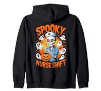 Spooky Nurse Shift Nurses Skeletons Ghosts Halloween Sweat à Capuche