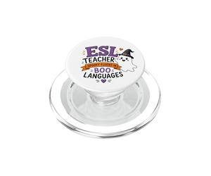Spooky, Professeur d'anglais Langue Seconde, Parle couramment Les Langues des Livres pour Halloween PopSockets PopGrip pour MagSafe