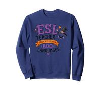 Spooky, Professeur d'anglais Langue Seconde, Parle couramment Les Langues des Livres pour Halloween Sweatshirt
