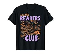 Spooky Readers Book Club Halloween Book Lover Bookish Reader T-Shirt Graphique avec Valeur, Homme, Noir, M