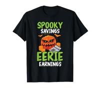 Spooky Savings Eerie Gains Effrayant Comptable Halloween T-Shirt