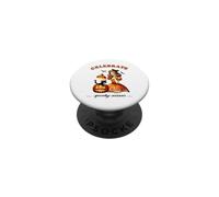 Spooky Season Cute Pin Up Girl & Cat Automne Halloween PopSockets PopGrip Adhésif