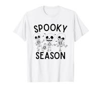 Spooky Season Funny Dancing Skeleton Halloween Women Kids T-Shirt