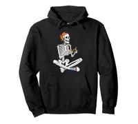 Spooky Season Funny Skeleton Playing Video Game Boys Kids Sweat à Capuche