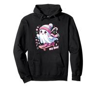 Spooky Season-Hey Boo! Christmas Lights Skateboard Ghost Kid Sweat à Capuche
