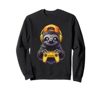 Spooky Season Zombie Sloth Gamer Video Gaming Boys Kids Sweatshirt